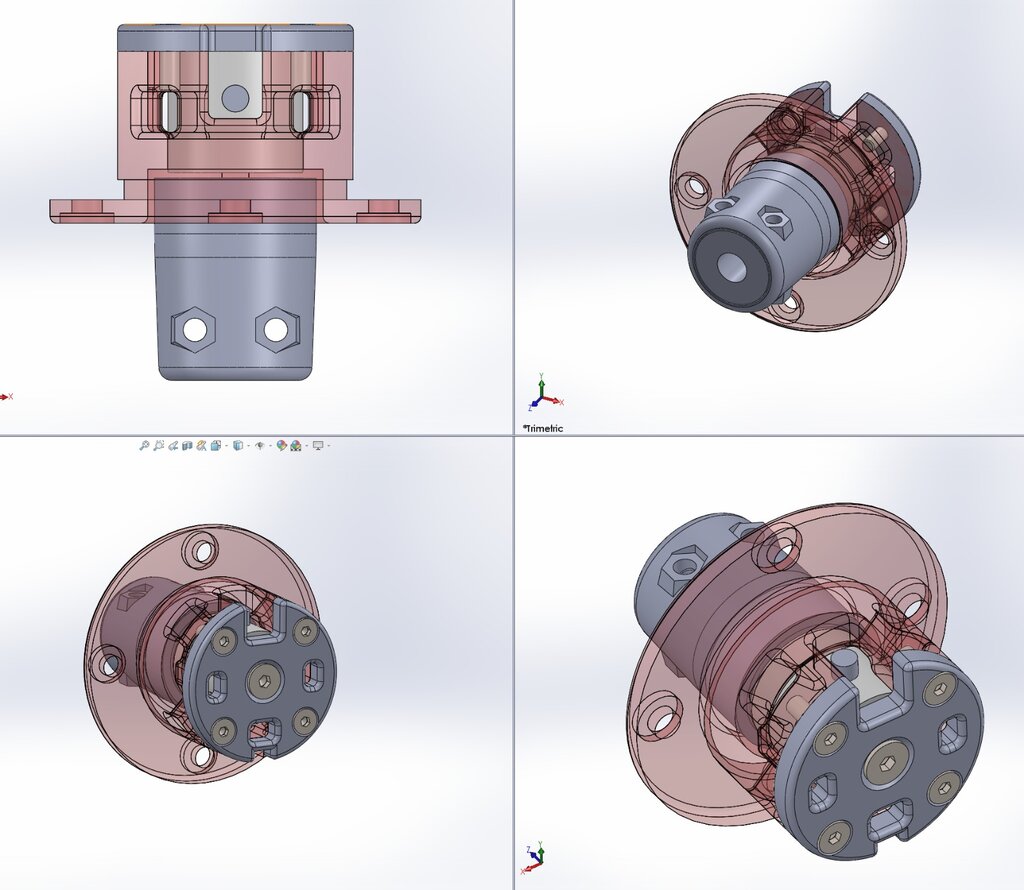Custom fabricated socket and plug to house electromagnet and RFID
